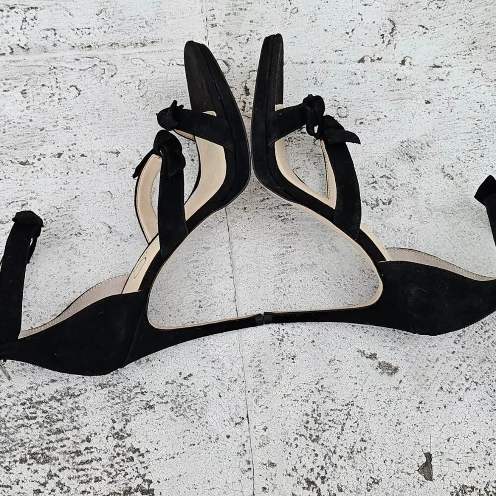 Jessica Simpson Women Heel Pump Sandal Black Suede Upper JS Kaycie Size 8.5M 39 - Picture 9 of 13